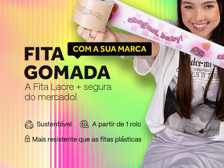 Fita gomada personalizada | A partir de UM rolo.