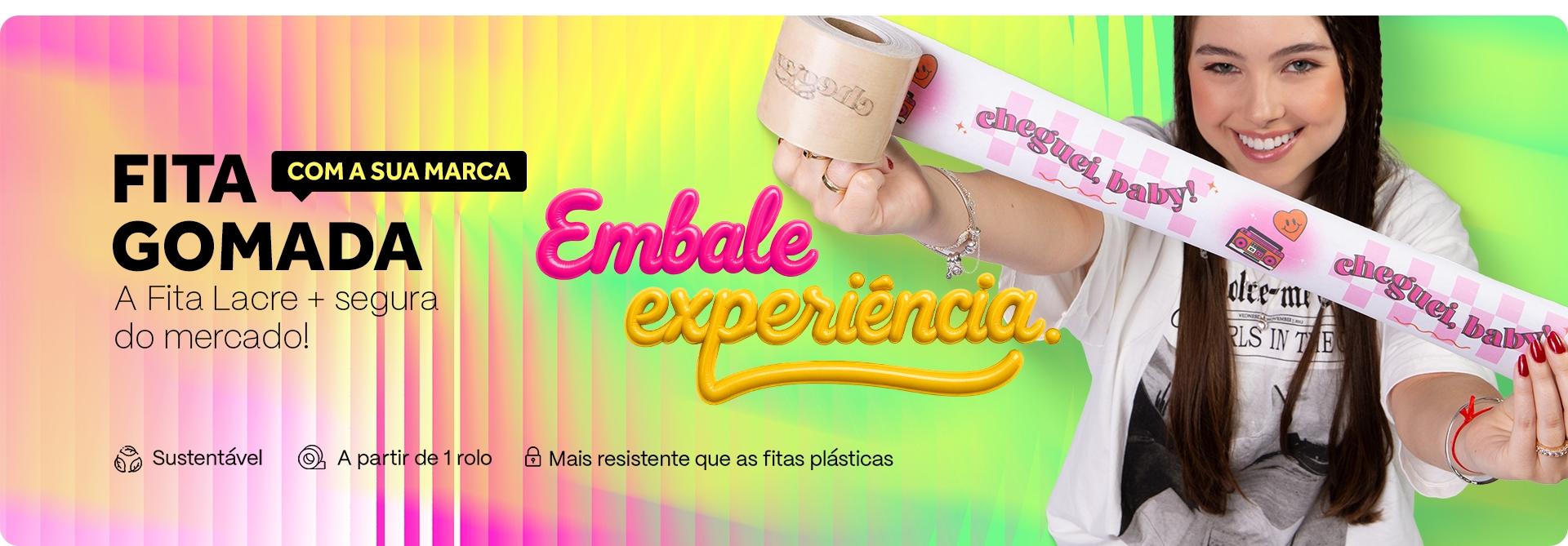 fita gomada personalizada pouca quantidade