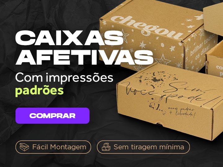 caixas de papelão afetivas com impressão padrão