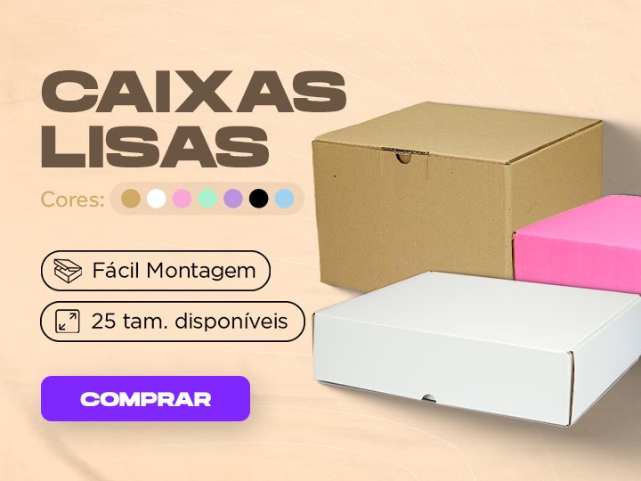 caixas de papelão lisas e coloridas - a partir de uma unidade