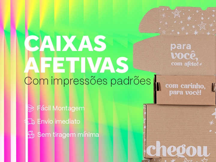 caixas de papelão afetivas com impressão padrão