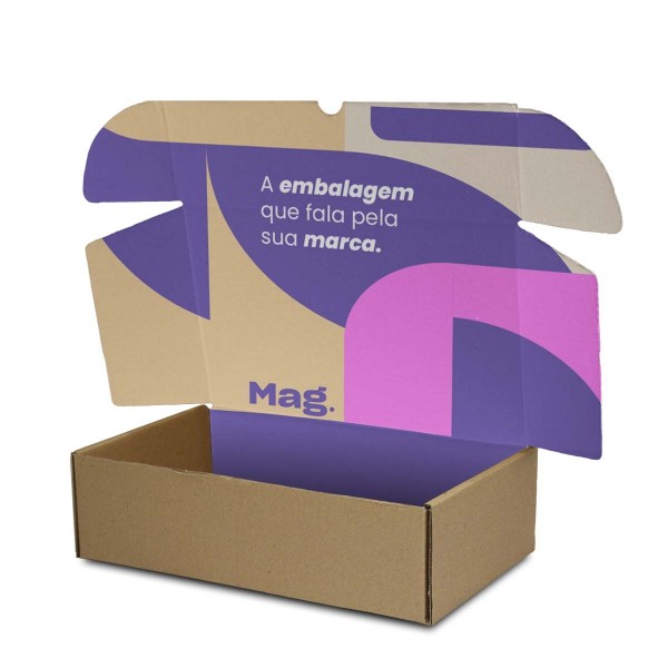 Caixa de Papelão Personalizada Colorida tam: 07 - 32x19x09