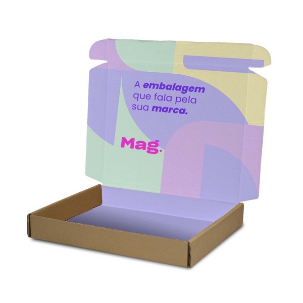 Caixa de Papelão Personalizada Colorida tam: 02 - 30X25X04