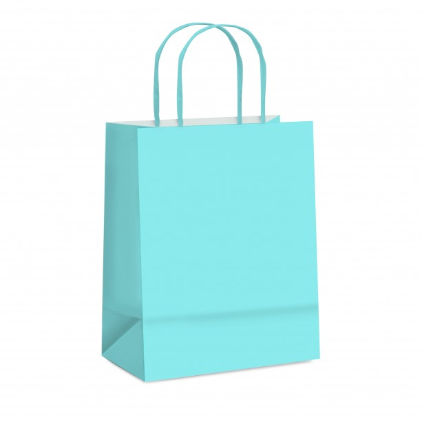 Sacola de Papel Azul Bebê