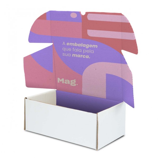 Caixa de Papelão Personalizada Colorida tam: 11 - 25x15x10