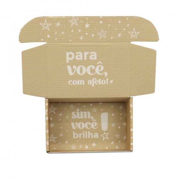 Caixa de Papelão Sedex 05 (23x15x7) Coleção Você brilha (Interno e Externo)