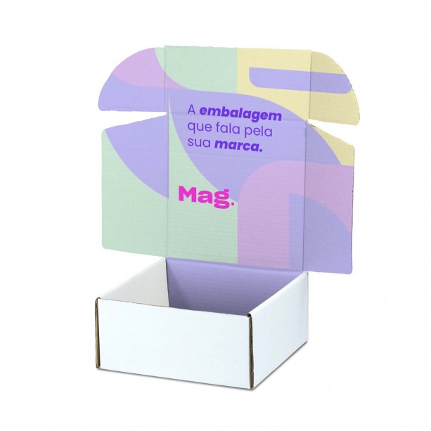 Caixa de Papelão Personalizada Colorida tam: 22 - 22x22x10