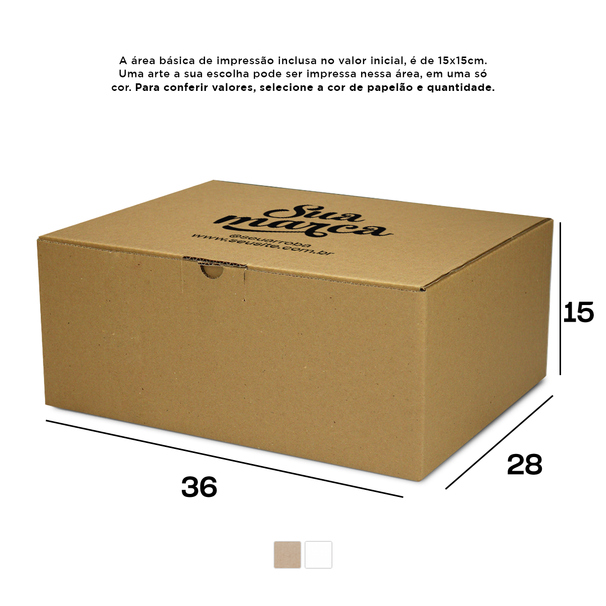 Caixa de Papelão Personalizada (36x28x15) Sedex 08