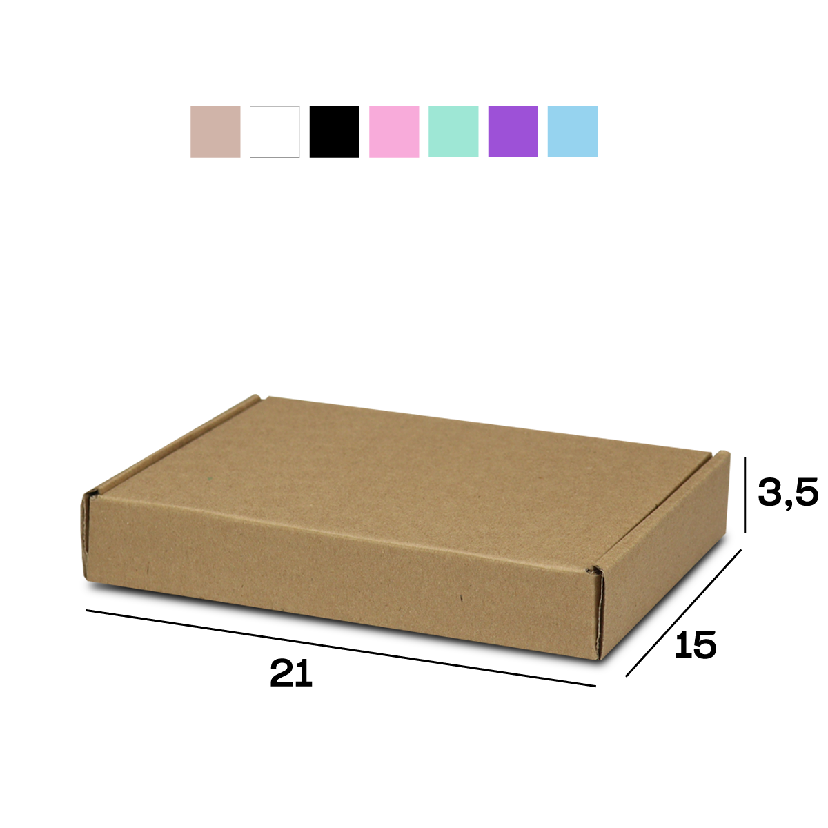 Caixa de Papelão Sedex 15 Pac Mini Envios (21x15x3,5) Lisa