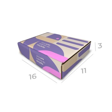 Caixa de Papelão Personalizada Colorida tam: 10 - 16x11x03