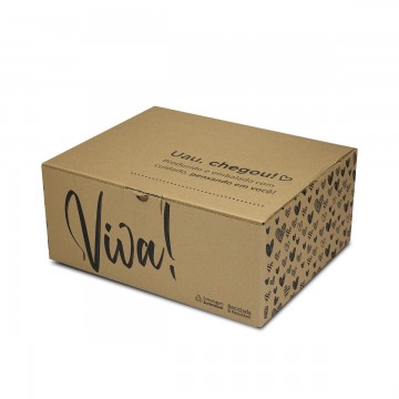 Caixa de Papelão Sedex 08 (36x28x15) Impressão criativa coleção Viva