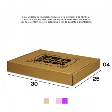 Caixa de Papelão Personalizada (30x25x04) Sedex 02