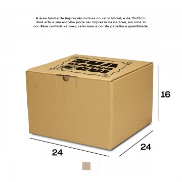 Caixa de Papelão Personalizada (24x24x16) Sedex 06