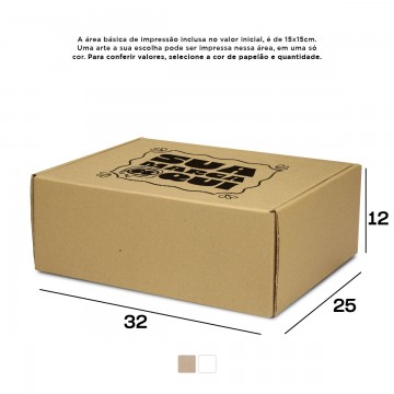 Caixa de Papelão Personalizada (32x25x12) Sedex 14