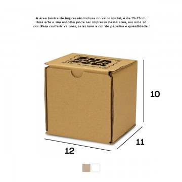 Caixa de Papelão Personalizada (12x11x10) Sedex 17