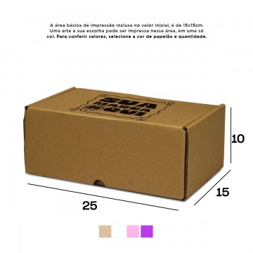Caixa de Papelão Personalizada (25x15x10) Sedex 11