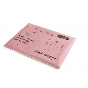 Envelope de Segurança Rosa P 26,5x34 Biodegradável, sem bolha