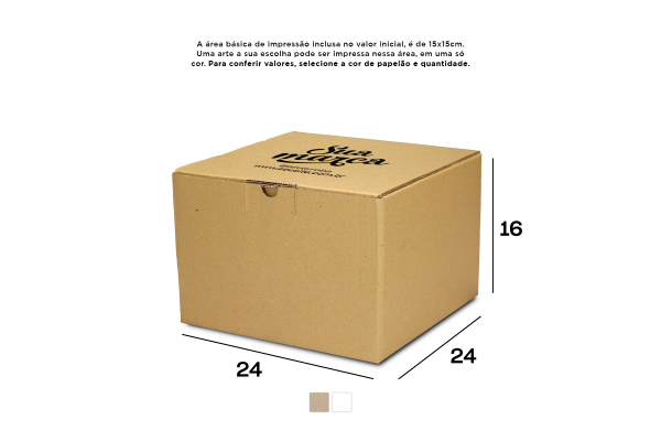 Caixa de Papelão Personalizada (24x24x16) Sedex 06