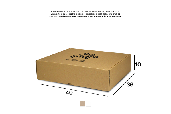 Caixa de Papelão Personalizada (40x36x10) Sedex 16