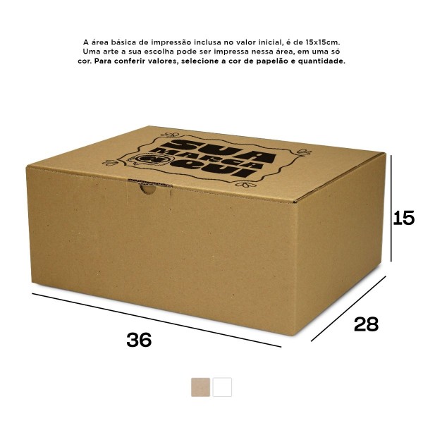 Caixa de Papelão Personalizada (36x28x15) Sedex 08