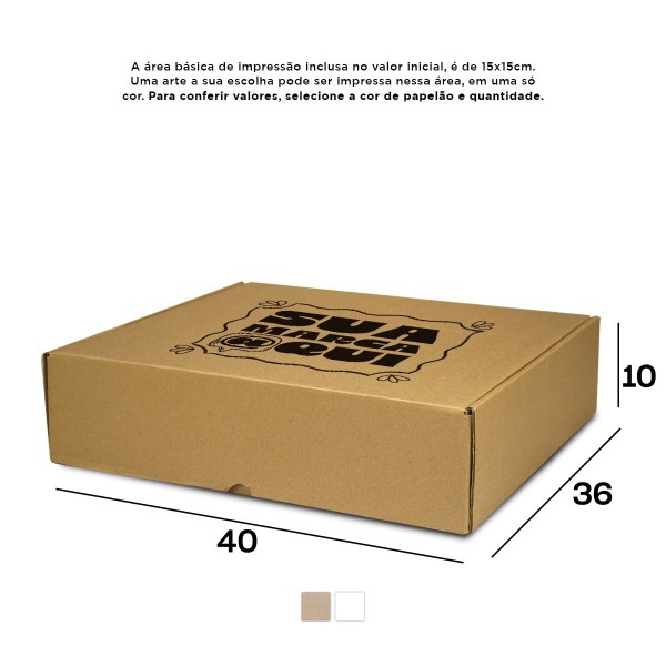 Caixa de Papelão Personalizada (40x36x10) Sedex 16