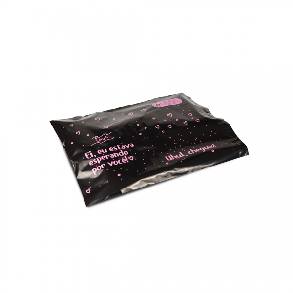 Envelope de Segurança Preto P 26,5x34 Biodegradável, sem bolha.