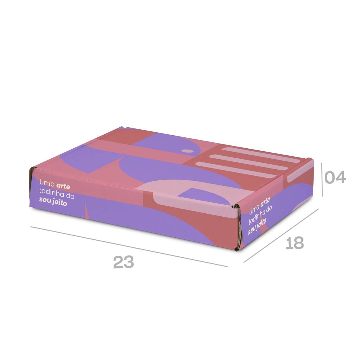Caixa de Papelão Personalizada Colorida tam: 12 - 23x18x04