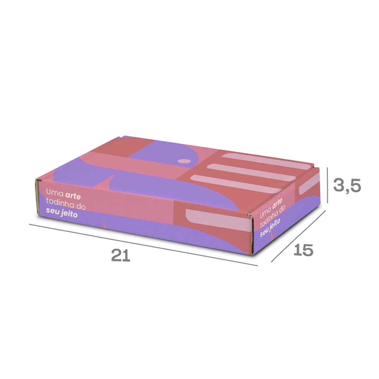 Caixa de Papelão Personalizada Colorida tam: 15 - 21x15x3,5