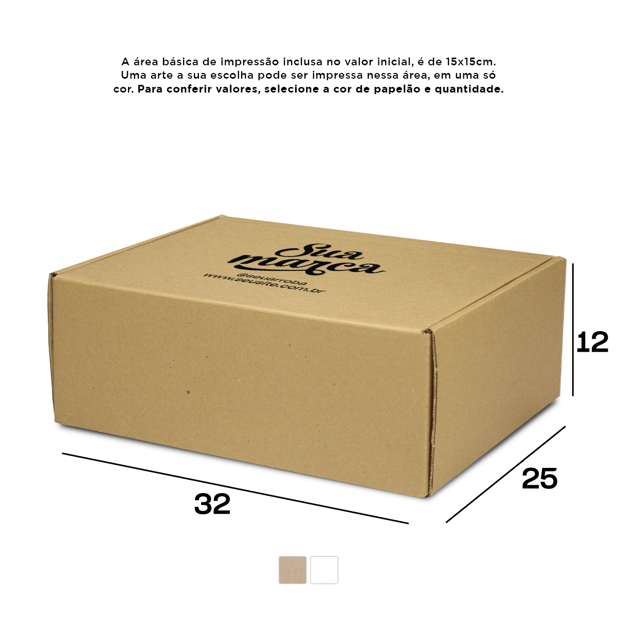 Caixa de Papelão Personalizada (32x25x12) Sedex 14