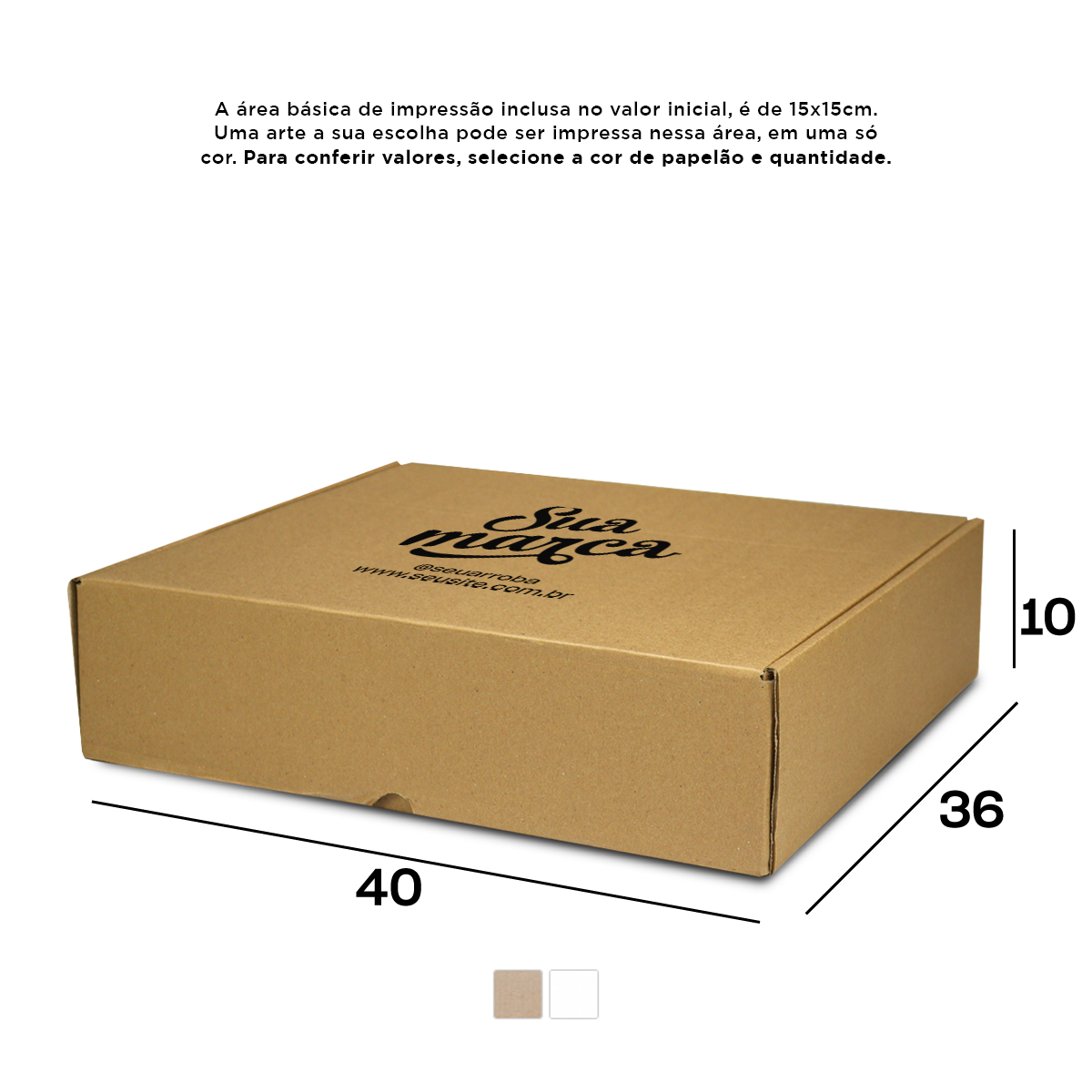 Caixa de Papelão Personalizada (40x36x10) Sedex 16