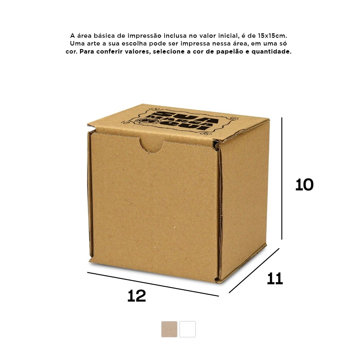 Caixa de Papelão Personalizada (12x11x10) Sedex 17